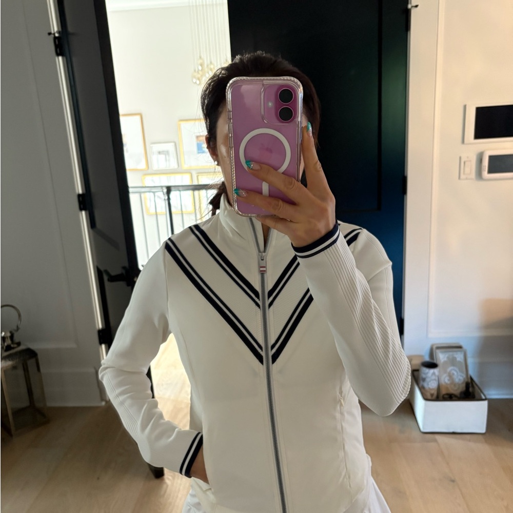 Wilson Women's Cream and Black Bomber Jacket - Picture 2 of 6